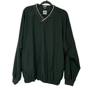 Adidas Climashell Jacket Mens XL Green V-Neck Vintage Athletic Activewear Golf